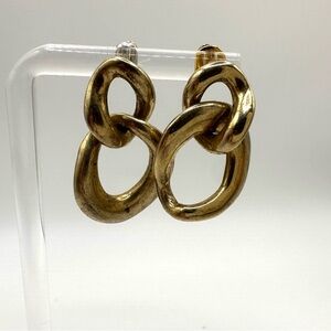 Monet Gold-Tone Interlocking Earrings